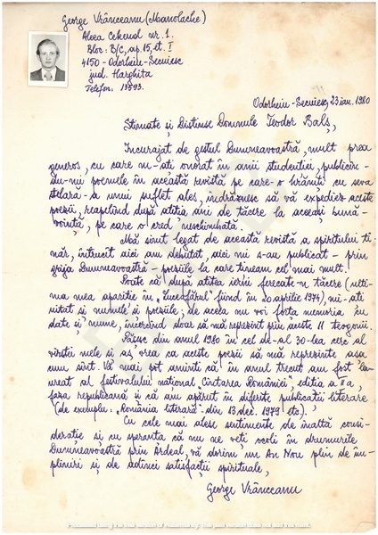 M-1142 - GEORGE VRÂNCEANU